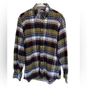 McNeal Green Blue Flannel Two Ply Men's Size Large